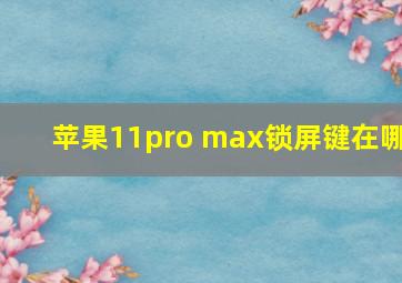 苹果11pro max锁屏键在哪